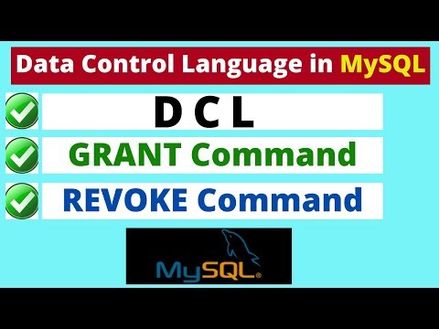 DCL in MySQL | GRANT, REVOKE Commands in MYSQL | | Data Control Language with Examples | DCL