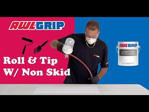 Roll & Tip Awlgrip : Applying Non Skid over wet paint