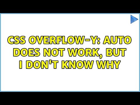 CSS overflow-y: auto does not work, but I don't know why