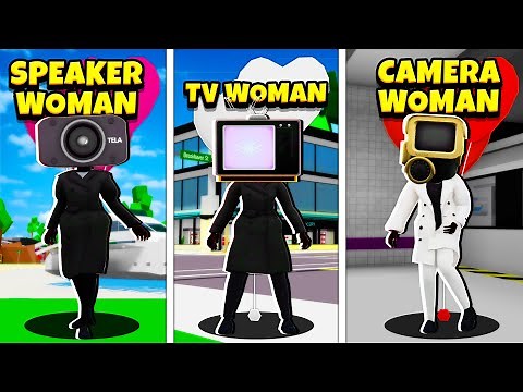 TV WOMAN vs CAMERA WOMAN vs SPEAKER WOMAN in Roblox! (Brookhaven RP)