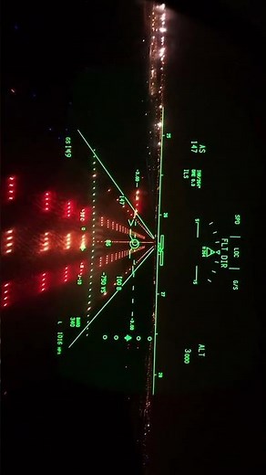 Night Landing Through the HUD | Pilot’s Cockpit View