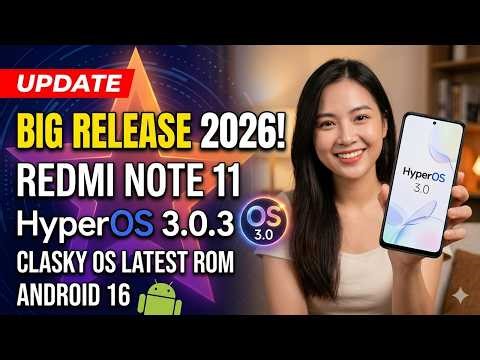 Install ClaskyOS HyperOS 3.0.3 Android 16 ON Redmi Note 11 😉