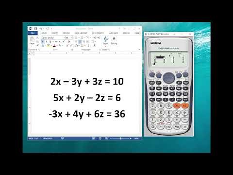 How to solve system of linear equations with 3 variables using calculator