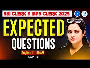 IBPS/SBI Clerk 2025 | Bank Clerk English Most Expected Questions | by Rupam Ma'am #2