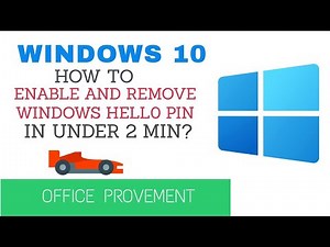 Windows 10 How to enable and remove Windows Hello Pin