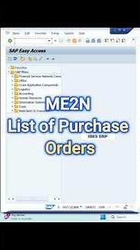 How to Check List of Purchase Orders in SAP #sapmm #sapsftraining #saperp #sapclasses #learnsap