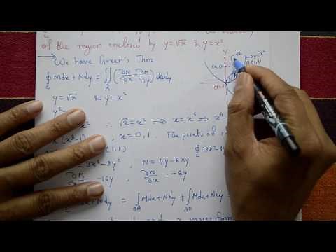 Vector integration Green's theorem best & easy example(PART-1)