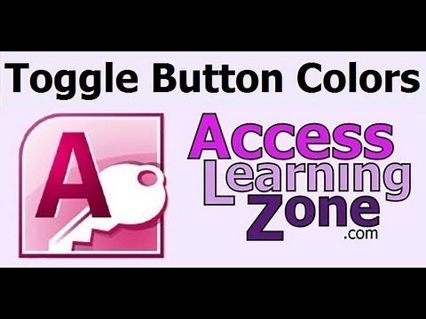 Microsoft Access Change Toggle Button Color