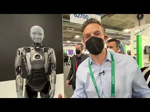First in person demo ever of the Humanoid robot Ameca at CES 2022