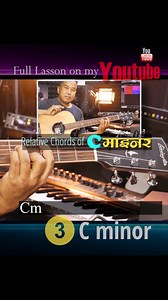 33K views · 806 reactions | C minor Basic relative chords for beginners #guitarchords #leanmuscle #SoundCloud #soundscapenepal #freeguitarlessons | Gopal Rasaili | Facebook