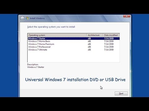 How to Create a Windows 7 Universal Installation DVD or USB Drive
