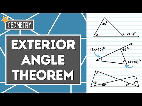 Find the Measure of the EXTERIOR ANGLE | Triangle Exterior Angle Theorem | Geometry