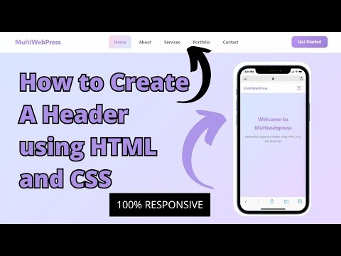 How to Create A Header using HTML and CSS | MutiWebPress