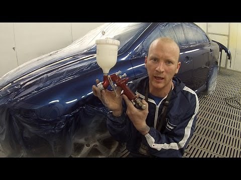 How to Spray Paint Clear over Base
