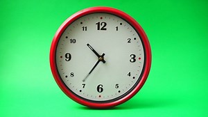 Clock moving fast on a chroma background - Free Stock Video
