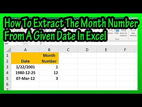 How To Extract Or Get The Month Number From A Given Date In Excel Explained