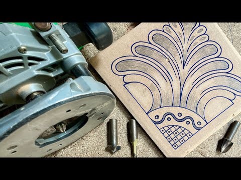 MDF Wood Carving Design | Router Machine Floral Design Tutorial | Hand Woodworking Pattern