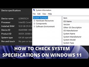How to Check Computer Specifications on Windows 11