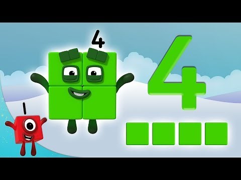 Numberblocks - The Number 4 | Learn to Count | Learning Blocks