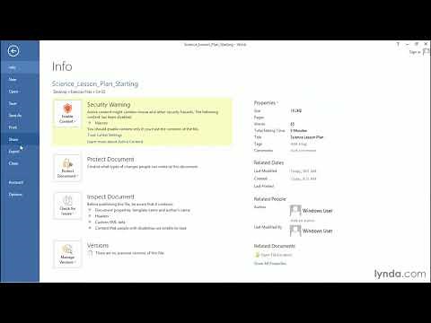 Teaching Tutorial - Creating lesson plan templates in Microsoft Office