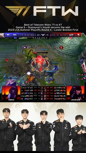 542K views · 7.2K reactions | Before we head to Worlds 2025 Finals — T1 vs KT — let’s relive one of the best game highlights from their rivalry! Game 5, 2023 LCK Summer Playoffs: Gumayusi’s Xayah secures the win. | T1 FTW | Facebook