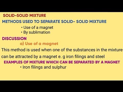 FORM ONE: MIXTURES( SOLID-SOLID )