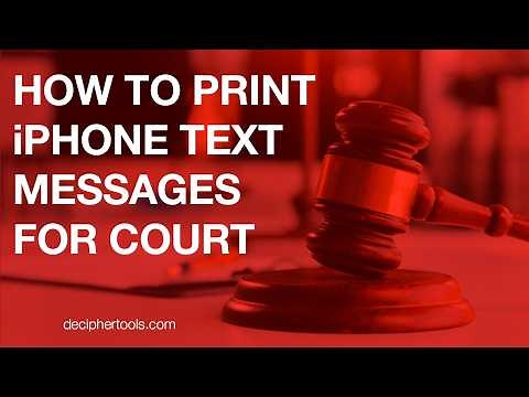 How to Print iPhone Text Messages for Court