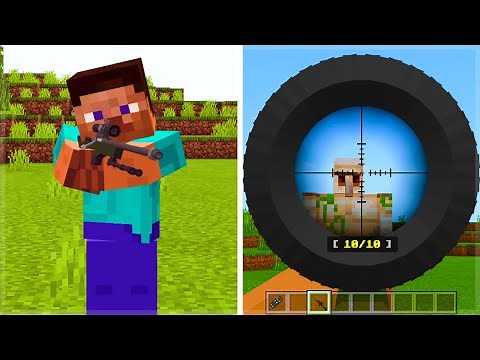 THE BEST GUNS ADDON! For Minecraft Pocket Edition/Bedrock (iOS, Android, PC, Xbox, Switch,PS4)