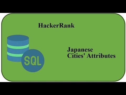 HackerRank solution | Basic Select | Q. 05 Japanese Cities' Attributes| MySQL