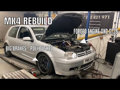 VW MK4 GOLF 1.8T BIG TURBO BUILD - FORGED ENGINE GT2871 400HP+ ** BOOSTED CONTENT INSIDE **