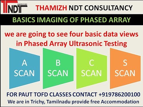 Basic imaging of Phased Array Ultrasonic Testing - A SCAN, B SCAN, C SCAN, S SCAN IMAGING