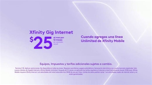 XFINITY TV Spot, 'Comenzar el año con Gig Internet: $25 dólares'