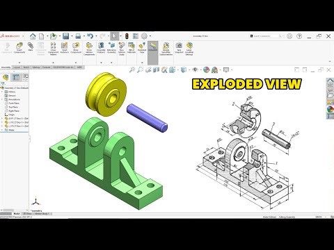 SolidWorks Beginner Tutorial: Make Part, Assembly, and Exploded View
