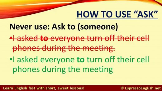 8 ways to use ASK: Ask for, ask about, ask to, and more!