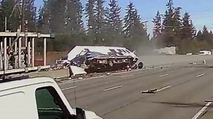 Watch as an RV endures a nasty crash on the interstate. #RoadWars | A&E