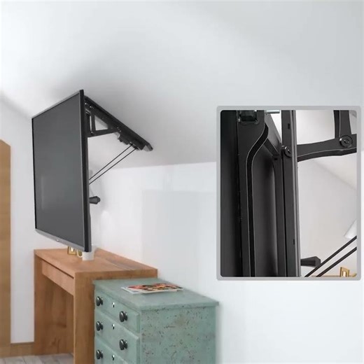 Maclean MC-880 Electric TV Bracket Holder Ceiling Mount 32" - 70" Remote Control VESA Universal