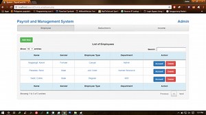 Payroll Management and Information System in PHP with Source Code