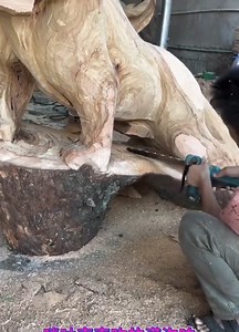 1.1K views | Amazing wood carving of lions and deer | Cinema Lover | Facebook