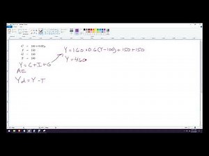 How to solve for Y in simple model aggregate expenditure economy