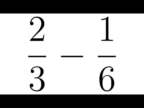 Subtracting Fractions with Different Denominators