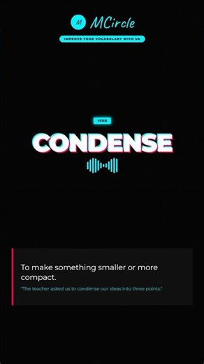Learn English: What is Condense? | Vocabulary Shorts