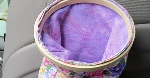 Make an Embroidery Hoop Car Trash Bag - Tutorial Tuesday