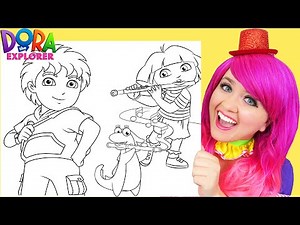 Coloring Dora The Explorer & Diego | Crayons