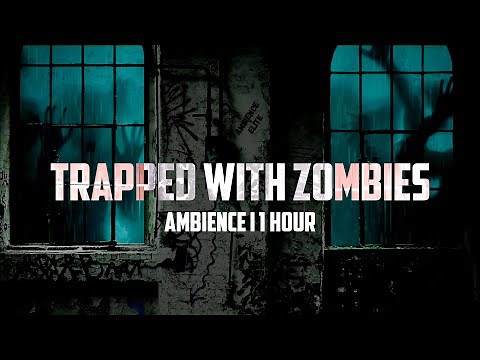 Trapped with Zombies ASMR | Rain, Dark Ambience, Meditation, Survivor, Zombie Apocalypse | 1 Hour
