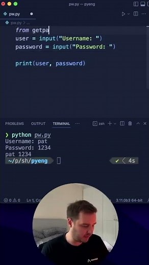 How to hide user input in Python