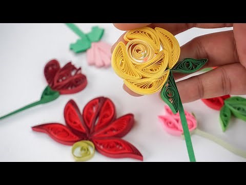 Paper Quilling Flowers - Art/Craft Tutorials by HandiWorks