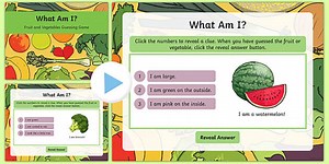 What Am I? Fruit and Vegetables Guessing Game PowerPoint