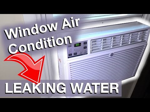 Leaking Window A/C indoors (How to fix water leaky Air Condition)