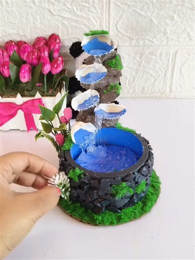 Waterfall Craft Tutorial: Simple Hand-Crafted Mini Waterfall