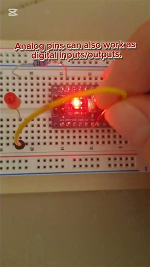 A0 pin can be used as digital as well🎄🔥 #arduino #analog #pins